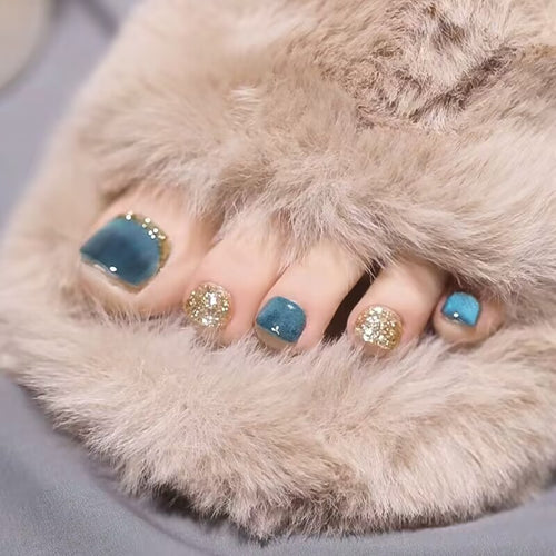 Decorative Sparkling Toe Nail Art Bowlift