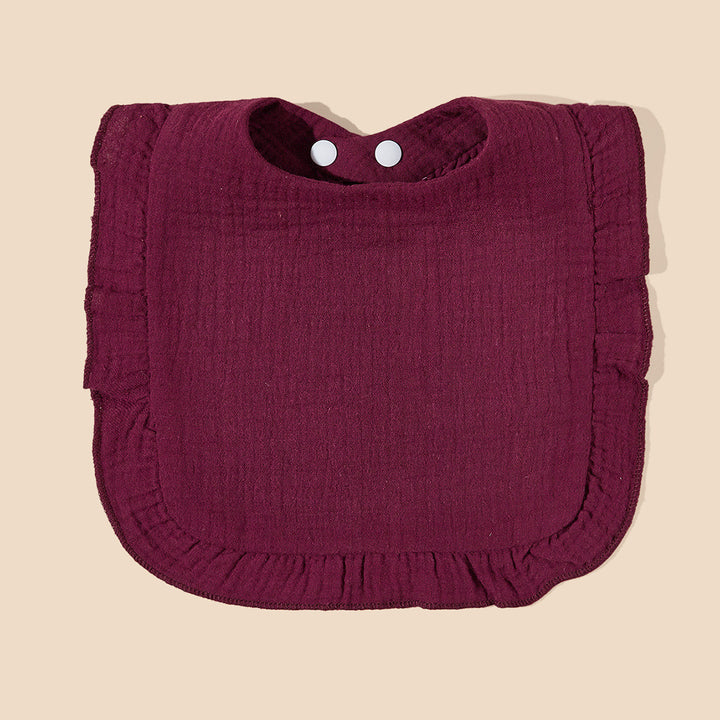 Soft Ruffled Muslin Baby Bib Bowlift