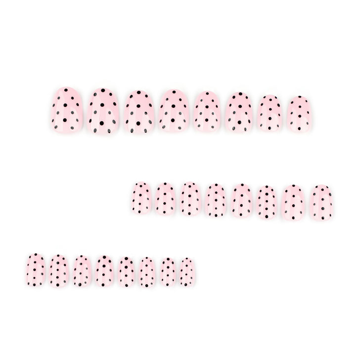 Artistic Nail Extensions with Dots Bowlift