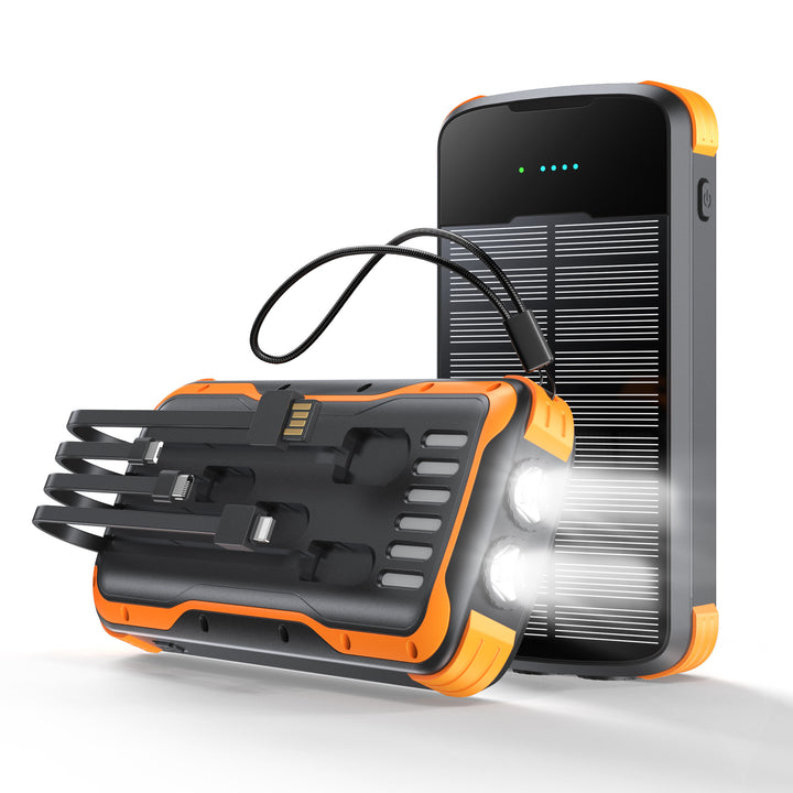 Multifunctional Solar Power Bank with LED Flashlight Bowlift