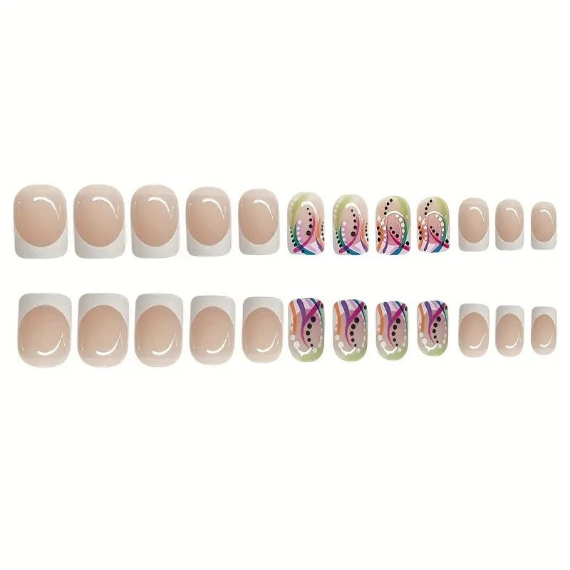 Artistic Geometric Nail Art Extensions Bowlift