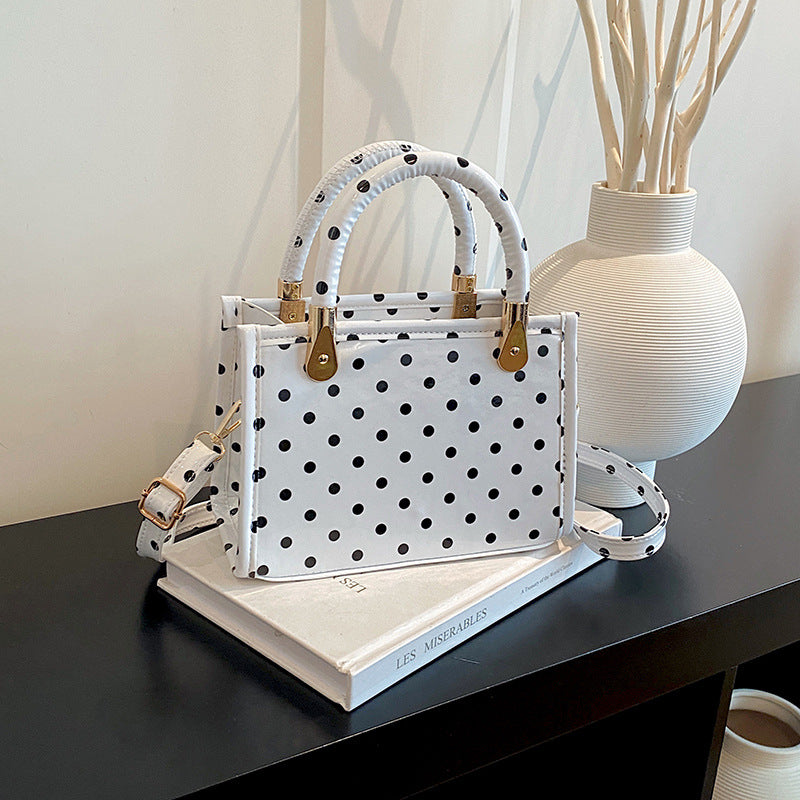 WoChic Polka Dot Handheld Satchel Bag Bowlift