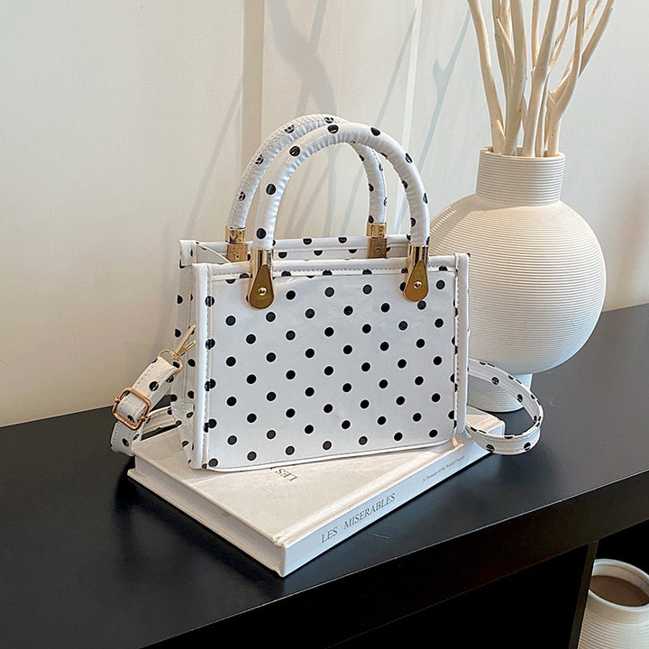 WoChic Polka Dot Handheld Satchel Bag Bowlift