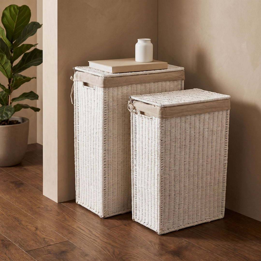 High-quality laundry basket made of natural wicker Bowlift