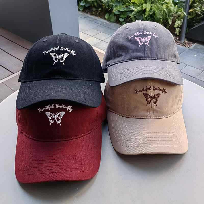 Women's Embroidered Butterfly Cap Bowlift