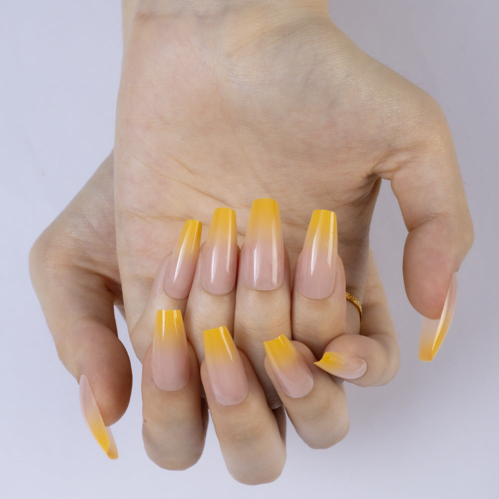 Glamorous artificial nails with elegant ombre design Bowlift