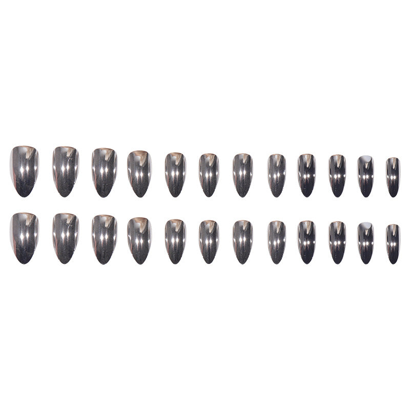 Long Pointed Press-On Nails with High Gloss Finish Bowlift
