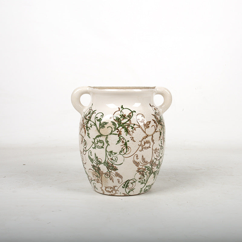 Decorative plant pot with floral accents Bowlift