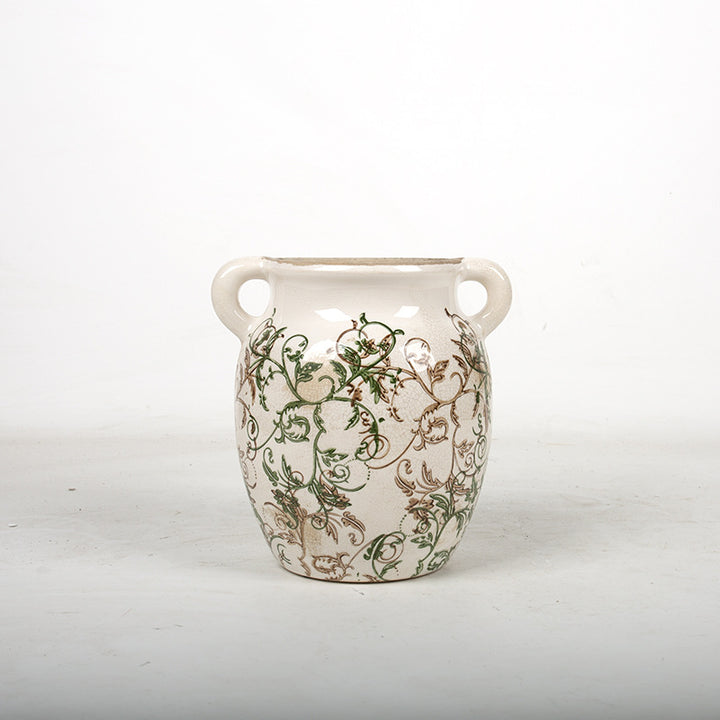 Decorative plant pot with floral accents Bowlift