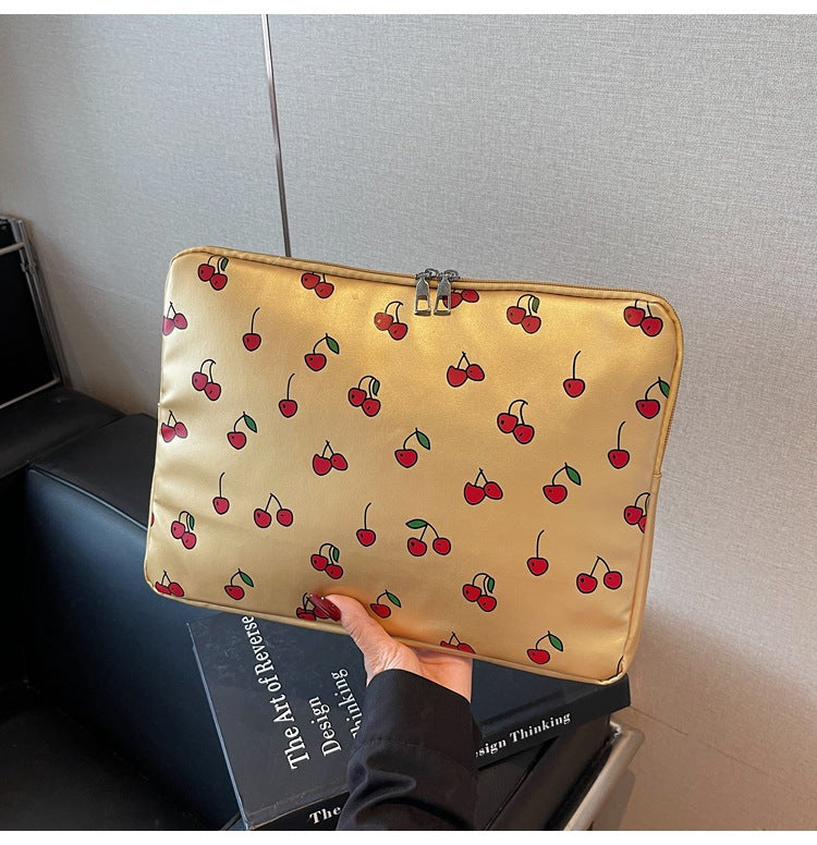 Playful Cherry Print Laptop Sleeve Bowlift