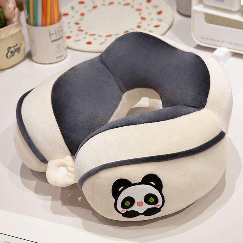 Ergonomic neck pillow with panda motif Bowlift
