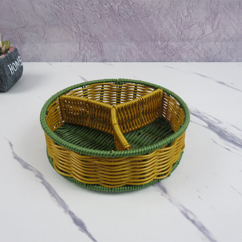 Multi-Compartment Woven Storage Basket Bowlift