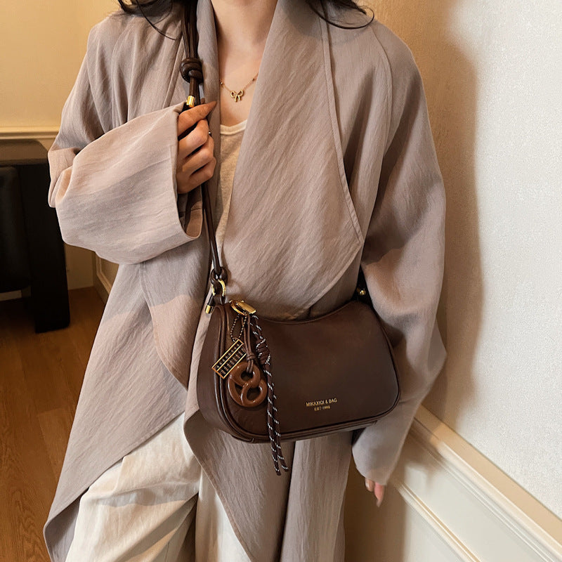 Fashionable Leather Shoulder Bag Bowlift
