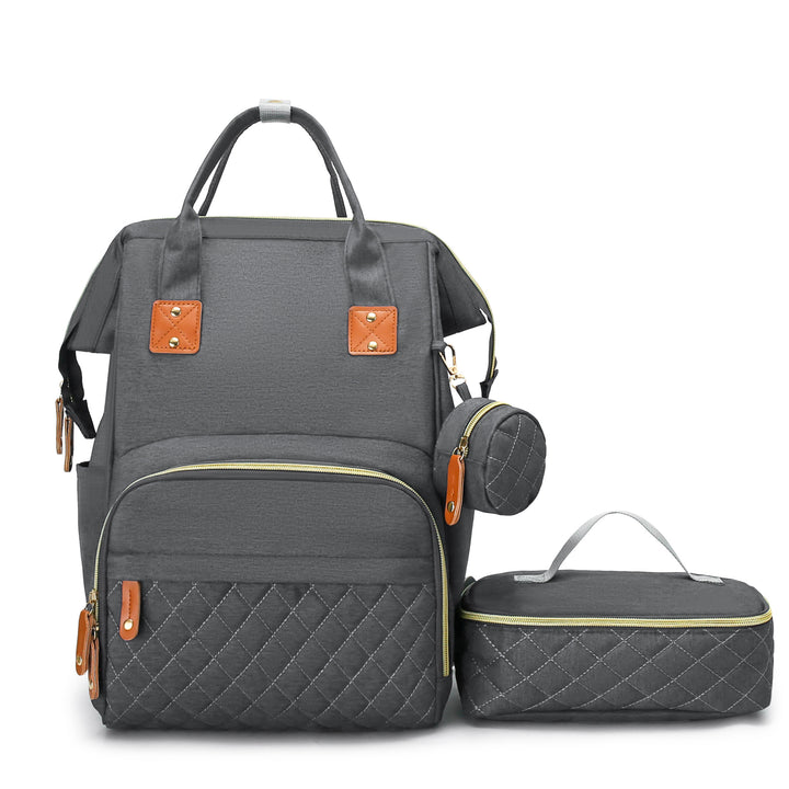 Multi-Purpose Quilted Diaper Backpack Bowlift