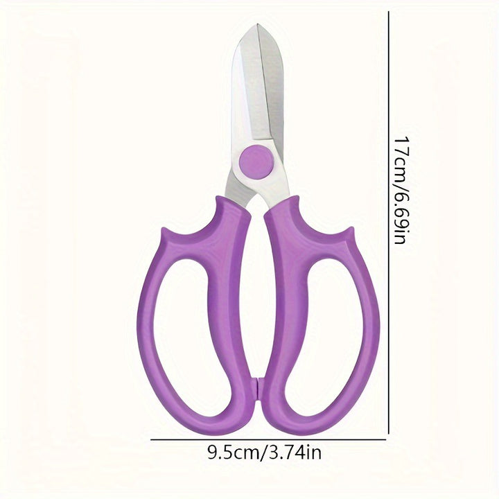 Compact stainless steel multi-purpose kitchen and craft scissors with Ergonomic non-slip handles Bowlift