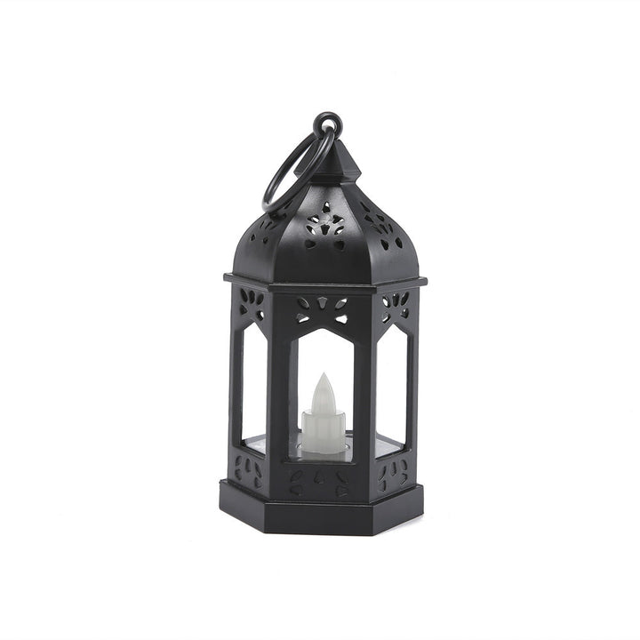 Moroccan Style Hexagonal Metal LED Lantern Bowlift