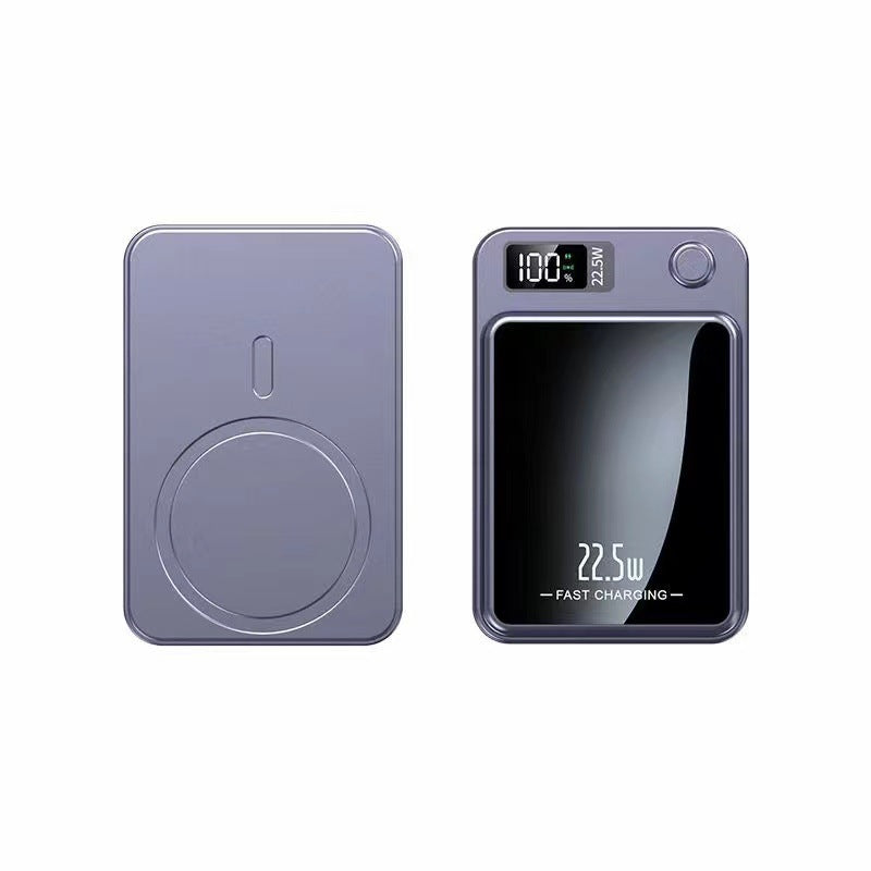 Portable charger with wireless fast charging capability and digital display Bowlift