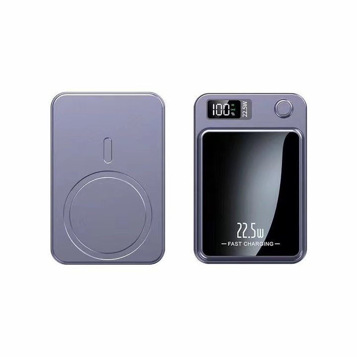 Portable charger with wireless fast charging capability and digital display Bowlift