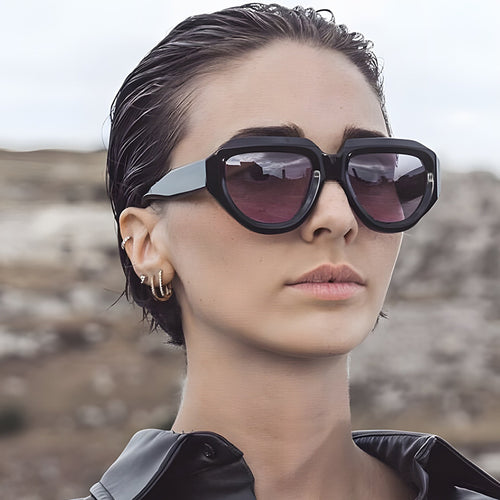 Women's fashionable sunglasses with unique, angular frame Bowlift