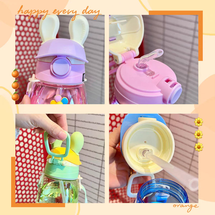 Ladies Stylish Water Bottle with Bunny Lid Bowlift
