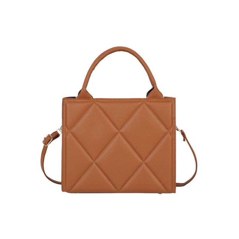 Quilted Leather Shoulder Handbag Bowlift