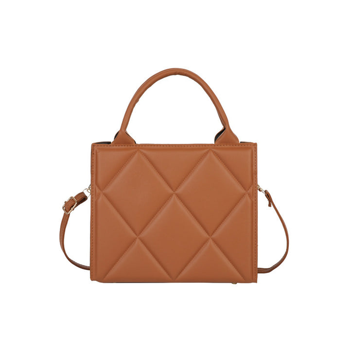 Quilted Leather Shoulder Handbag Bowlift
