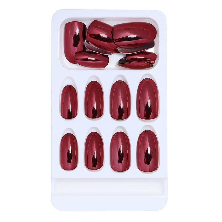 Luxury Glossy Almond-Shaped Press-On Nails Bowlift