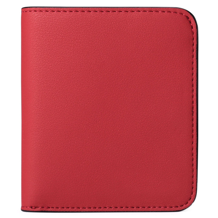 Compact Saffiano Card and Coin Wallet with Zipper Pocket Bowlift