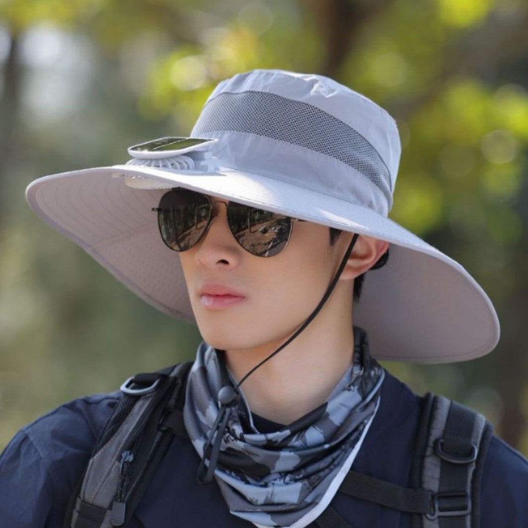 tactical fishing hat with wide brim, mesh ventilation and adjustable chin strap Bowlift