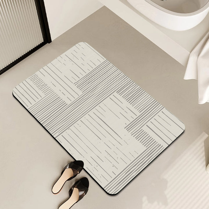 Geometric Pattern Soft Memory Foam Bath Mat Bowlift