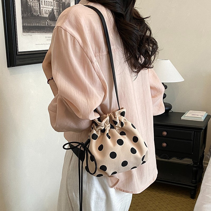 WoFun Polka Dot Drawstring Mini Handbag Bowlift