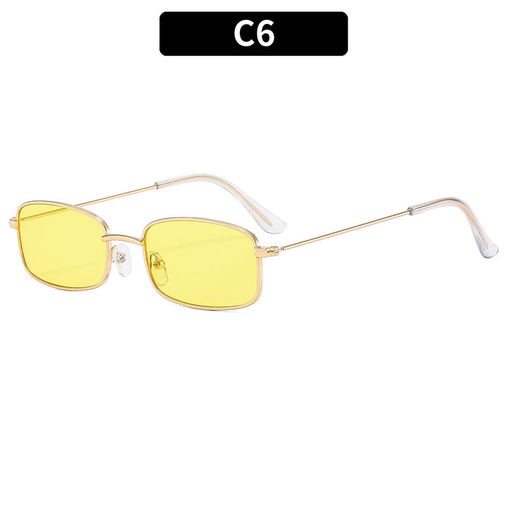 Vintage-Inspired Rectangular Frame Sunglasses