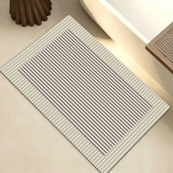 Plush Geometric Bath Mat Bowlift