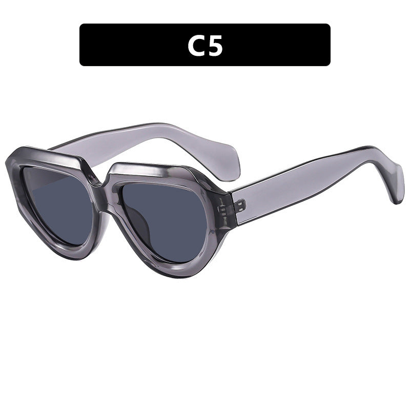 Women's fashionable sunglasses with unique, angular frame Bowlift