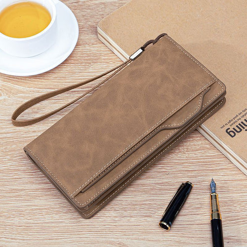 Elegant Leather Wallet with Wrist Strap Bowlift
