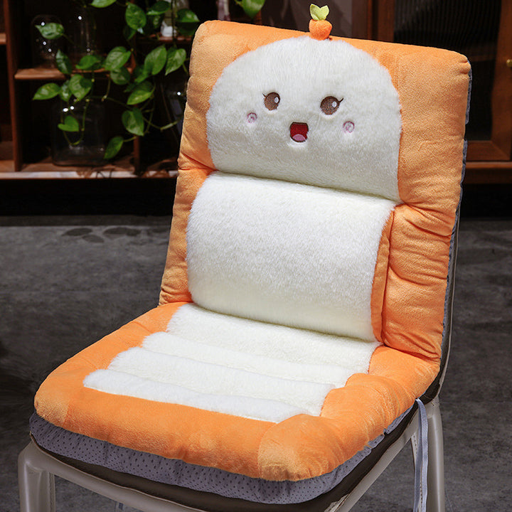 Plush seat cushion with cheerful fruit motif Bowlift