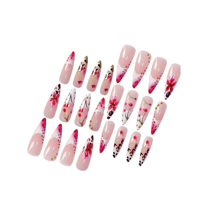 Premium Floral Acrylic Nail Art Set Bowlift