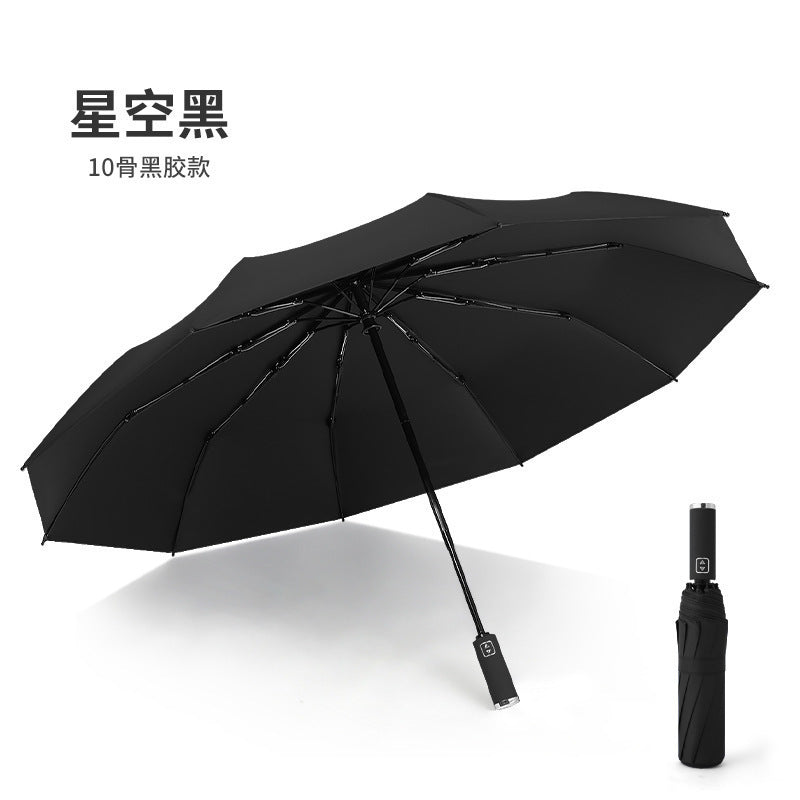 Women's Automatic Umbrella with Sturdy Plastic Handle and Robust Frame Bowlift