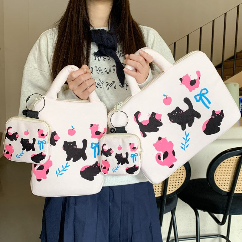 Laptop bag with creative cat pattern Bowlift