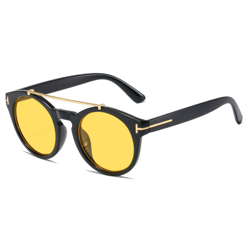 Ladies fashionable sunglasses with elegant round lenses Bowlift