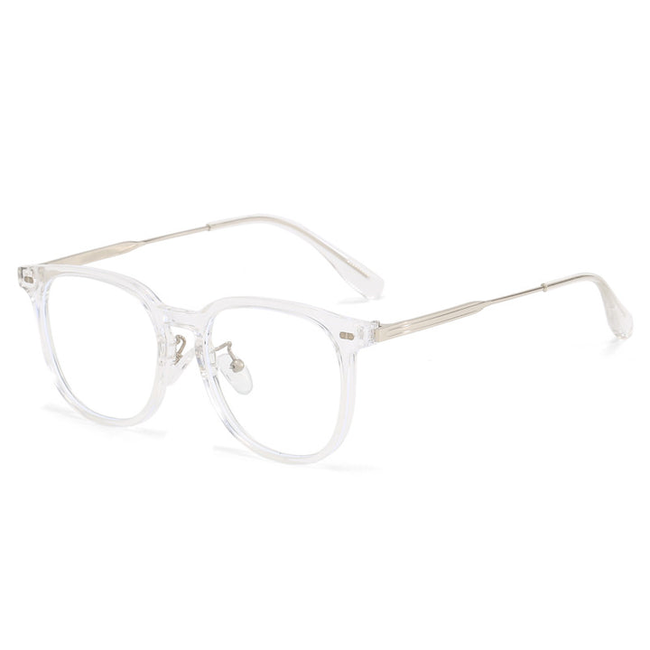 Women's clear rectangular glasses with delicate metal frame Bowlift