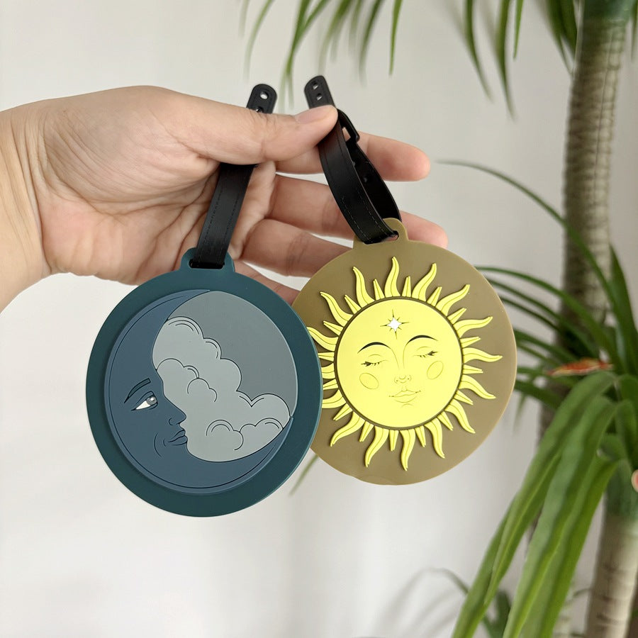 Whimsical Sun-Themed Luggage Tag Bowlift