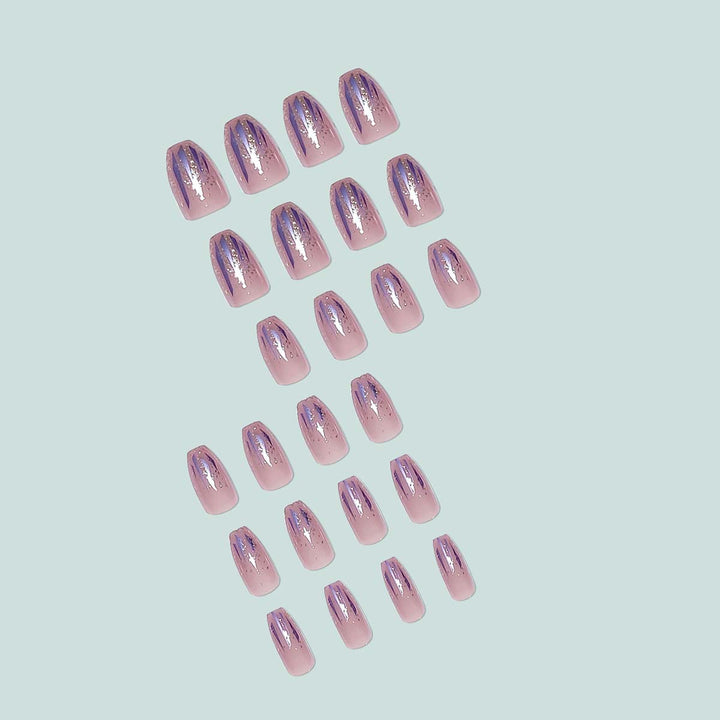 Sparkling artificial nails with 3D effects Bowlift