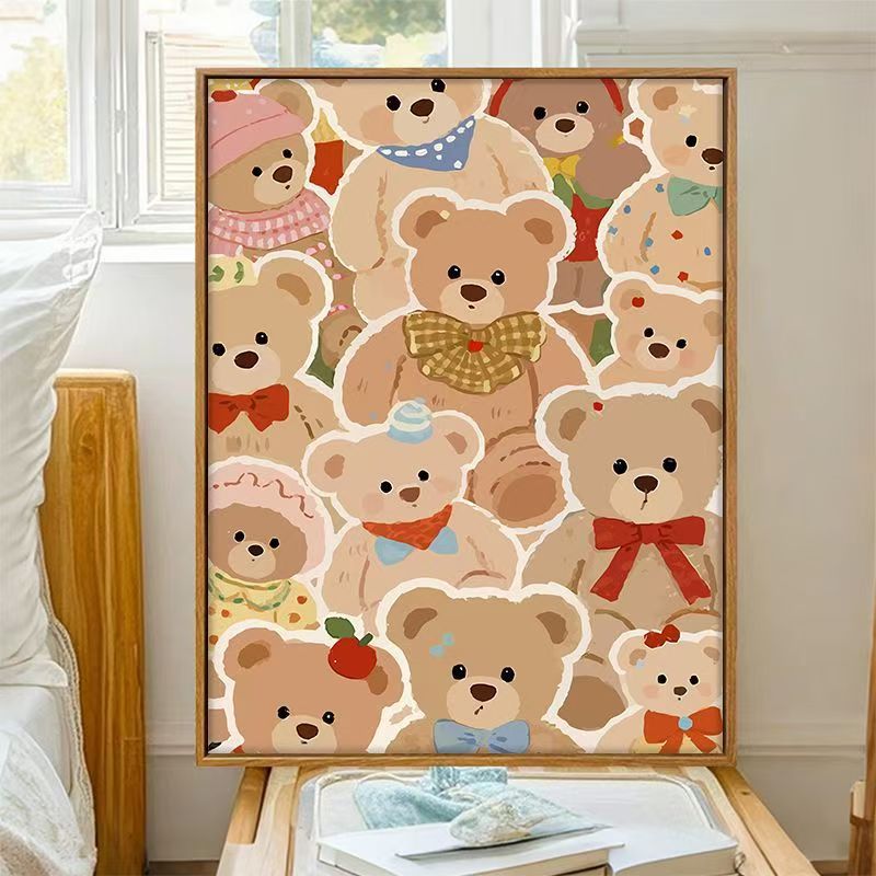 Cute Bear-Themed Decorative Wall Art Bowlift