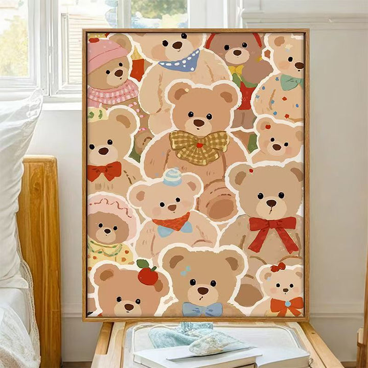 Cute Bear-Themed Decorative Wall Art Bowlift