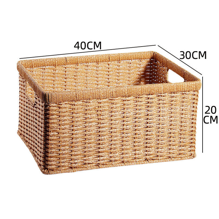 Handcrafted Rectangular Wicker Storage Bin Bowlift