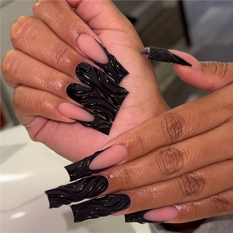 Creative Wave Design Press-On Nails Bowlift