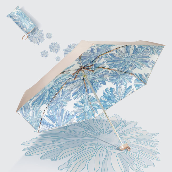 Ladies compact foldable umbrella with innovative folding mechanism Bowlift
