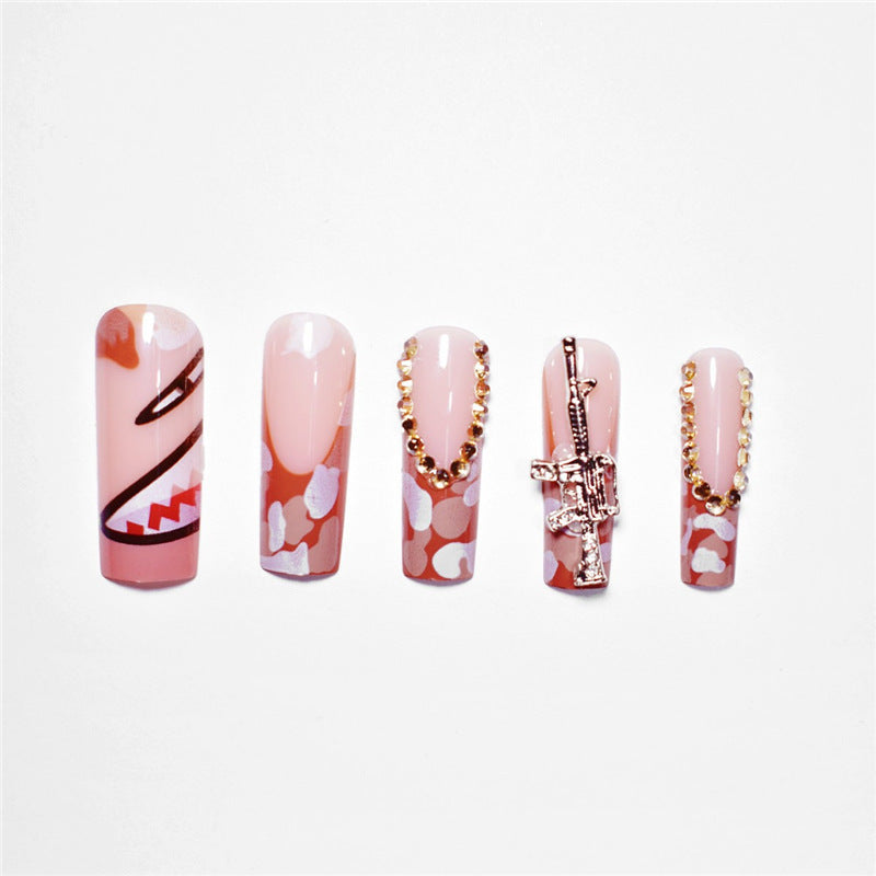 Artistic Decorative Press-On Nail Extensions Bowlift