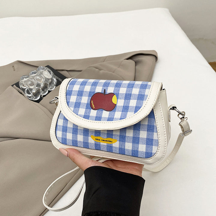 Playful Gingham Pattern Handbag Bowlift